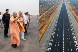 Ganga Expressway: गंगा एक्सप्रेसवे पर देश की पहली नाइट लैंडिंग हवाई पट्टी का CM योगी ने किया निरीक्षण