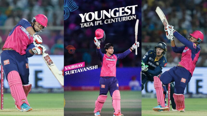 IPL 2025 : 14 साल के युवा बल्लेबाज वैभव सूर्यवंशी ने राजस्थान रॉयल्स के लिए जड़ा करियर का पहला धमाकेदार शतक, रचा नया इतिहास - Vaibhav Suryavanshi