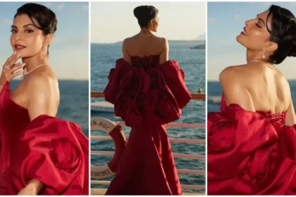 Cannes 2025: Cannes Film Festival में Jacqueline Fernandez का रेड कार्पेट डेब्यू, रेड गाउन में बिखेरा जलवा