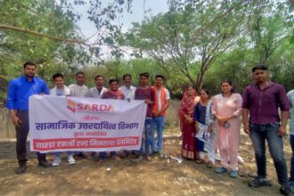 शारदा एनर्जी द्वारा CSR के तहत ग्राम मुरेठी में शौचालय व स्नानघर निर्माण का भूमिपूजन..