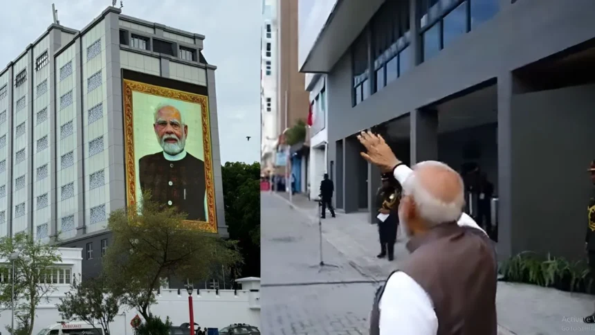 प्रधानमंत्री नरेंद्र मोदी की मालदीव यात्रा: सड़कों से लेकर रक्षा मंत्रालय तक, हर जगह दिखाई दीं पीएम मोदी की तस्वीरें