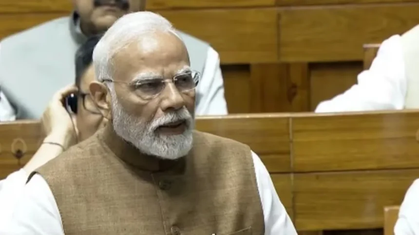 PM Modi in Parliament: कांग्रेस की गलतियां पर गरजे पीएम मोदी, PoK, अक्साई चिन और करतारपुर का किया जिक्र