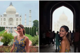 Ananya Pandey ने Taj Mahal की खूबसूरती की तारीफ, pictures में दिखा दिलकश अंदाज़- फैंस बोले “Wow Taj!”