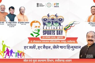 National Sports Day 2025: राष्ट्रीय खेल दिवस पर छत्तीसगढ़ में भव्य आयोजन, अंतरराष्ट्रीय खिलाड़ियों के साथ 3 दिवसीय कार्यक्रम