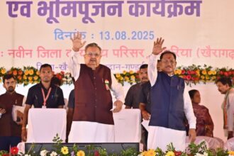 CG : खैरागढ़-छुईखदान-गंडई में 611 करोड़ के विकास कार्यों का मुख्यमंत्री साय ने किया लोकार्पण और शिलान्यास