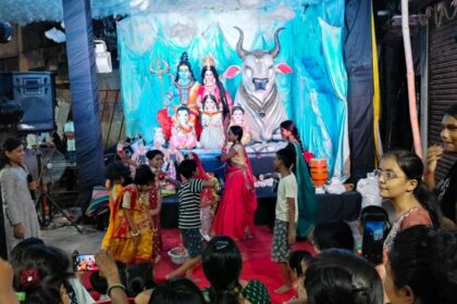 छत्तीसगढ़ी नृत्य और संस्कृति के रंगों से सजा आजाद क्लब का श्री गणेश उत्सव महापर्व