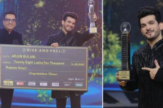 MX Player के शो 'Rise and Fall' के विजेता बने Arjun Bijlani, Trophy के साथ 28 लाख 10 हजार रुपये भी मिले