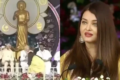 Sri Sathya Sai Baba जन्म शताब्दी समारोह में शामिल हुईं Aishwarya Rai, मंच पर PM Modi के छुए पैर- Video Viral