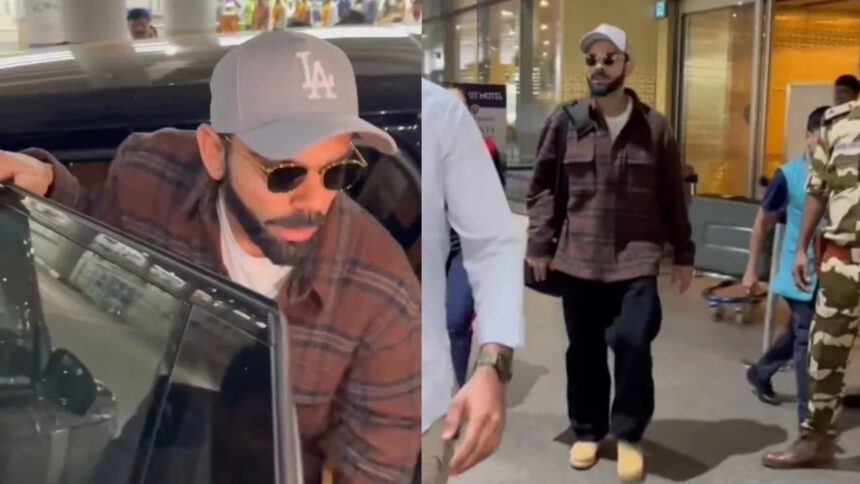 Virat Kohli मुंबई पहुंचे, ODI series से पहले फैंस में उत्साह, बैगी ब्राउन शर्ट, आंखों पर चश्मा…एयरपोर्ट लुक हुआ Viral- VIDEO