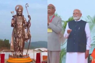 गोवा में PM मोदी ने किया भगवान राम की 77 फीट कांस्य प्रतिमा का अनावरण, गोकर्ण पर्तगाली जीवोत्तम मठ के 550वें वर्ष ‘सार्ध पंचशतामनोत्सव’ में हुए शामिल