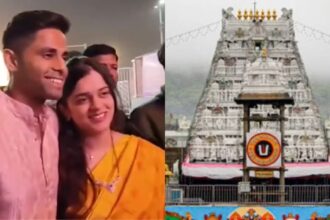 T20 World Cup 2026 से पहले Suryakumar Yadav ने Tirupati में टेका माथा, पत्नी Devisha संग लिया भगवान वेंकटेश्वर का आशीर्वाद
