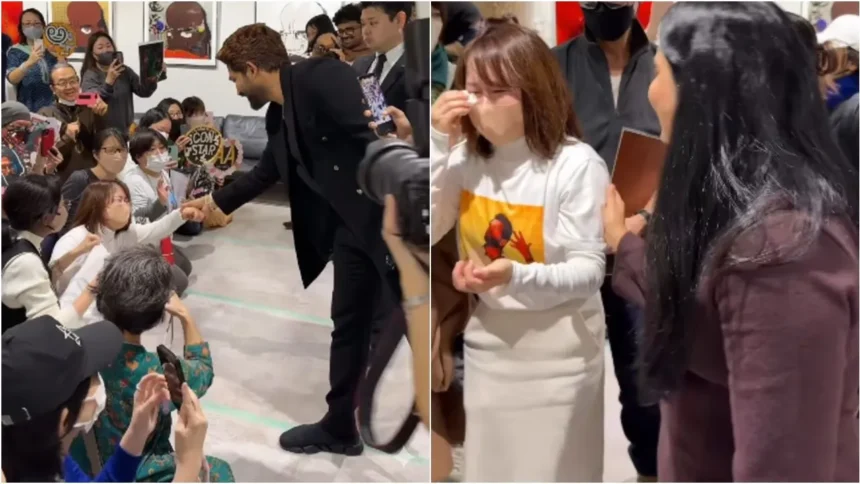 Tokyo में दिखा Allu Arjun का Global Stardom, Japanese फैन Actor से मिलकर हुए Emotional - Video Viral