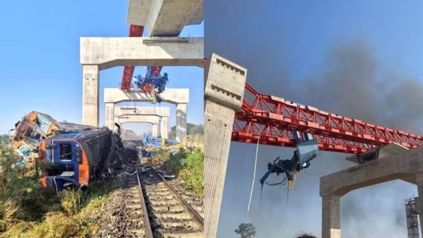Thailand Train Accident: थाईलैंड में चलती ट्रेन पर क्रेन गिरने से 22 की मौत, 79 घायल - VIDEO