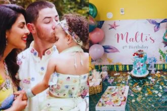 Priyanka Chopra और Nick Jonas ने बेटी Malti का 4th बर्थडे मनाया, Disney Theme वाला काटा Cake