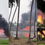 ONGC Pipeline leaks in Andhra Pradesh: आंध्र प्रदेश में ONGC पाइपलाइन लीक, भीषण आग से मची अफरा-तफरी; कई गांव खाली कराए गए