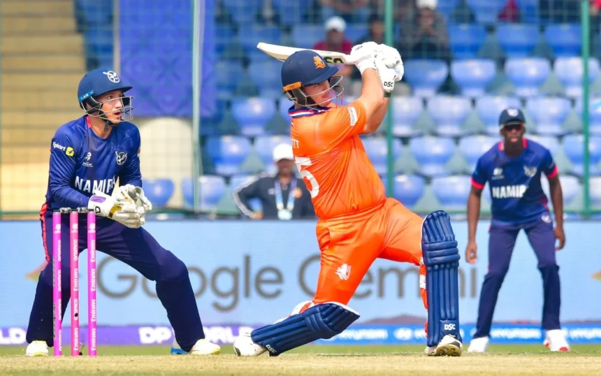 T20 World Cup 2026 में Bas de Leede की धमाकेदार पारी से जीता Netherlands, Namibia को 7 विकेट से हराया