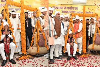 CG : मुख्यमंत्री विष्णु देव साय को धान से तौलकर प्रदेश के अन्नदाताओं ने जताया आभार