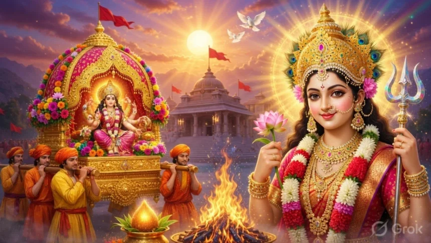 Chaitra Navratri 2026: चैत्र नवरात्रि 19 मार्च से, 72 साल बाद दुर्लभ संयोग, डोली में सवार होकर आएगी माता दुर्गा, जानें कलश स्थापना का मुहूर्त