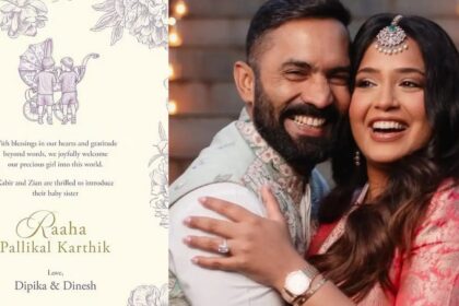 Dinesh Karthik के घर फिर आई खुशियों की बहार: पत्नी Dipika Pallikal ने Baby Girl को दिया जन्म, जानिए क्या रखा नाम?