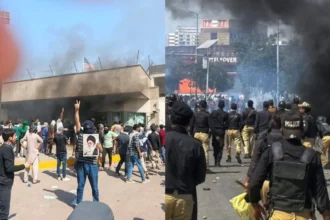 US Embassy in Karachi: ईरानी सुप्रीम लीडर खामेनेई की मौत के बाद कराची में US दूतावास में घुसे पाकिस्तानी प्रदर्शनकारी, फायरिंग में 10 लोगों की मौत