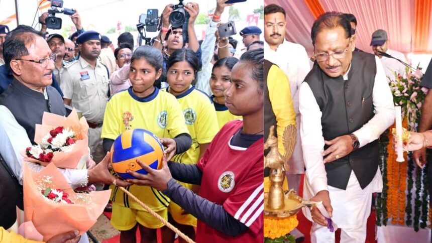 CG : मां महामाया की धरा से सरगुजा ओलंपिक का शुभारंभ: 3.49 लाख खिलाड़ियों की भागीदारी, मुख्यमंत्री साय बोले- खेलों से युवाओं को मिलेगा बढ़ावा