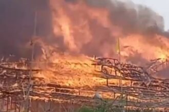 Ayodhya में महायज्ञ स्थल पर भीषण आग: पंडाल धू-धू कर जला, फायर ब्रिगेड की 6 गाड़ियां पहुंचीं