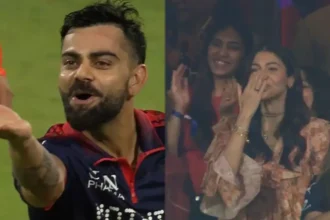 IPL 2026 : मैच जीतने के बाद Virat Kohli ने Anushka Sharma को दिया Flying kiss, Video Viral