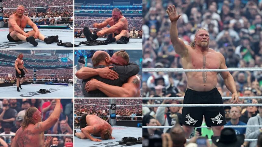 रिंग में यूं रोने लगे The Beast, WrestleMania 42 में Oba Femi से हार के बाद Brock Lesnar ने WWE से लिया Retirement!