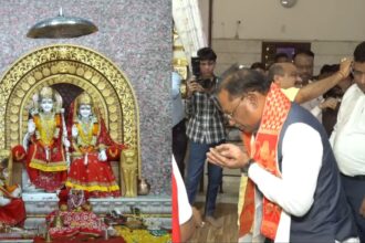 Raipur : मुख्यमंत्री विष्णु देव साय पहुंचे राम मंदिर, भगवान श्रीराम के चरणों में माथा टेककर लिया आशीर्वाद, प्रदेश की खुशहाली की कामना की