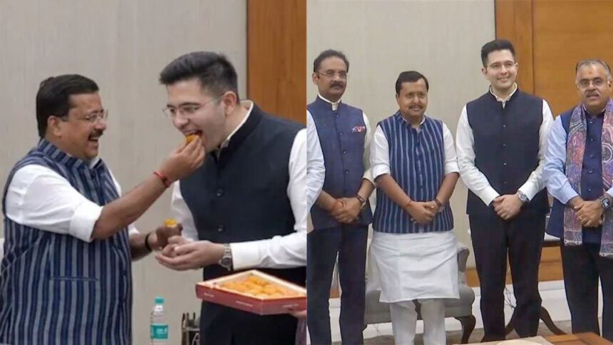 Raghav Chaddha : AAP को बड़ा झटका, राघव चड्ढा ने थामा BJP का दामन, अध्यक्ष नितिन नबीन ने खिलाई मिठाई