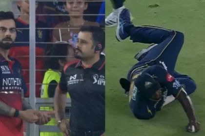 Rajat Patidar को आउट देने पर भड़के Virat Kohli, मैदान पर चौथे Umpire से हुई जोरदार बहस - VIDEO