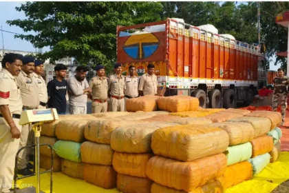 Ganja Taskari : 10 करोड़ की गांजा तस्करी का बड़ा खुलासा, ओडिशा से यूपी ले जाई जा रही 1941 किलो खेप बरामद, 2 गिरफ्तार