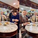 The Odyssey के Promotion के लिए Mumbai पहुंचे Christopher Nolan और Tom Holland, कटिंग चाय-बन मस्का का लिया स्वाद